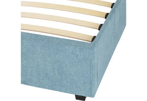 Seconique Camden Blue Grey Mustard Upholstered Fabric Bed 4FT6 Double - 135cm (5669304500390)