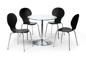 Julian Bowen Kudos Glass Round Pedestal Dining Table (5805946503334)