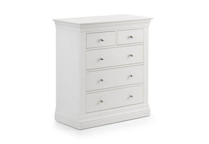 Julian Bowen Clermont White Solid Pine 3 + 2 Drawer 4 + 3 Drawer (5642197663910)