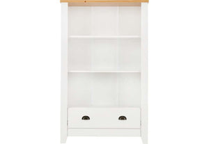 Seconique Ludlow White with Oak Lacquer Bookcase (5747483607206)
