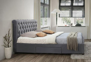 Birlea Marlow 2 Drawer Upholstered Fabric Bed Double, King and Super King Size (5597390373030)