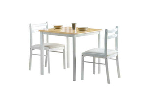 OSD Madrid Solid Rubberwood Natural & White Dining Chair (7622090817710)