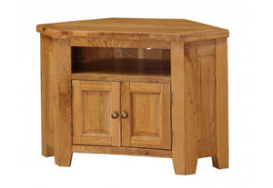 Heartlands Acorn Solid Oak Corner TV Unit (7483966554286)