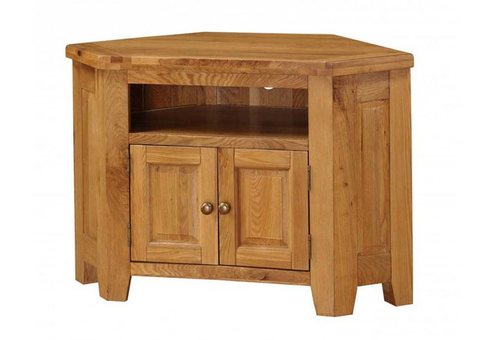 OSD Madrid Solid Oak Corner TV Unit