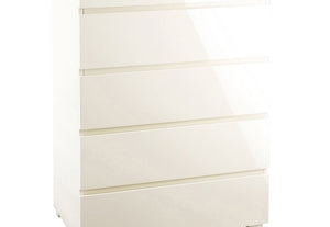 LPD Furniture Puro High Gloss White, Charcoal, Cream and Stone 4 Drawer Chest (6164279296174)
