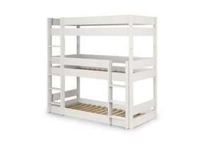 Julian Bowen Trio Grey Anthracite Surf White Triple Sleeper Bunk Bed (6976281116846)