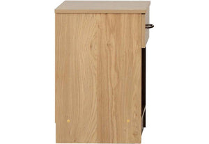 Seconique Bellingham Oak Veneer 1 Drw Bedside Table/Nightstand/Bedside Cabinet (5733979160742)