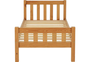 Seconique Carlow Solid Antique Pine Wooden Bed 3FT Single-90cm 4FT6 Double-135cm (5669317804198)