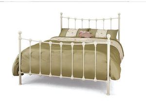 Serene Marseilles Black Ivory Gloss Metal Bed 3FT Small Double 4FT6 5FT 6FT (7016862154926)