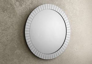 Julian Bowen Sonata Clera Glass Round Wall Mirror (5801683124390)