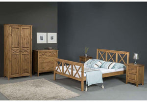 Seconique Salvador Distressed Waxed Pine High Foot End Bed 4FT6 Double (5759373476006)