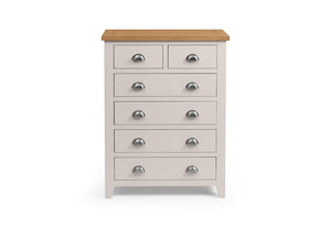 Julian Bowen Richmond Solid Oak 4 + 2 Drawer and 6 Drawer Wide Chests (5644535857318)