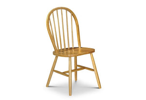 Julian Bowen Windsor Solid Wood Honey Lacquered Back Spindled Dining Chair (5635544219814)