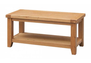 Heartlands Acorn Solid Oak Coffee Table with Shelf (7484023865518)
