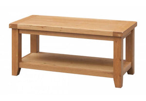 Heartlands Acorn Solid Oak Coffee Table with Shelf (7484023865518)