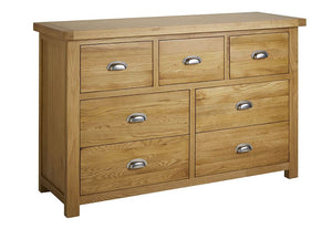 Birlea Woburn Oak/Oak Veneers 3 Over 2 Drawer,4 Drawer and 4 Over 3 Drawer Chest (5785513590950)