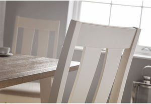 Julian Bowen Pembroke Solid Wood Ivory Laquer Dining Chair (5635521052838)