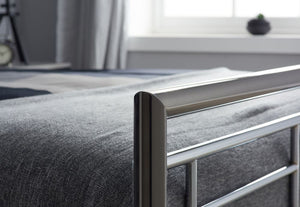 Birlea Montana Chrome & Nickel Steel Metal Bed Frame 4FT6 Double and 5FT King (5597591666854)