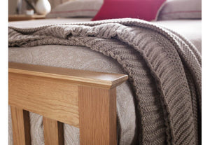 Serene Windsor Oak Wooden Bed 3FT Small Double 4FT6 5FT King 6FT (6678480289966)