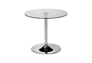 Julian Bowen Kudos Glass Round Pedestal Dining Table (5805946503334)