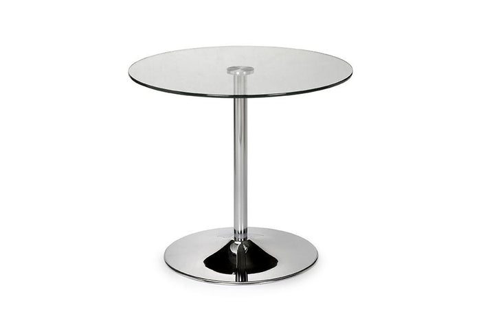 Julian Bowen Kudos Glass Round Pedestal Dining Table