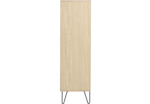 Seconique Bergen Oak Effect with White and Grey Tall Sideboard/Wine Rack (5732314677414)