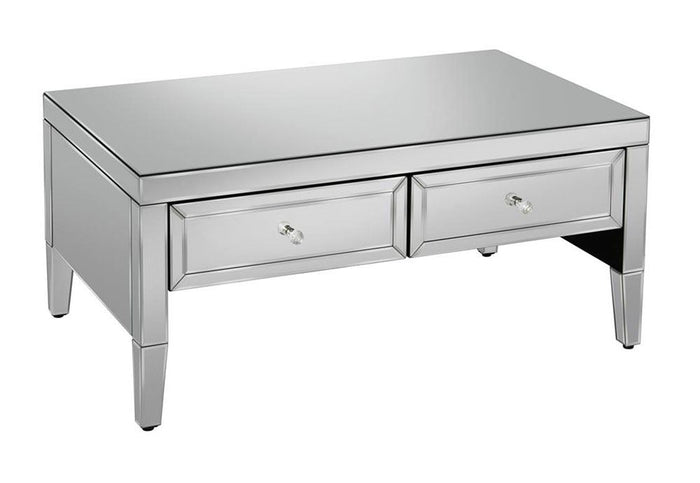 Birlea Valencia Mirrored Bevelled Glass Coffee Table