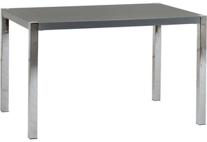 Seconique Charisma Grey White Dining Set Table with 4 Faux Leather Chairs (6187081924782)