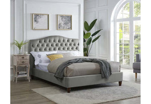 LPD Sorrento Cappuccino & Pink Upholstered Fabric Bed Single Double King Size (6164265238702)