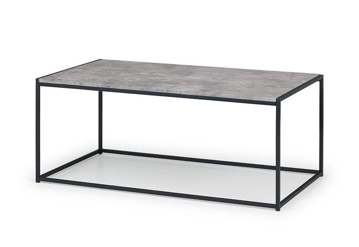Julian Bowen Staten Concrete Effect with Powder Coated Steel Coffee Table