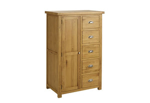 Birlea Woburn Solid Oak/Oak Veneers Wardrobe (5600560611494)