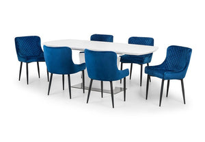Julian Bowen Como White High Gloss Extending Dining Table (5801757606054)