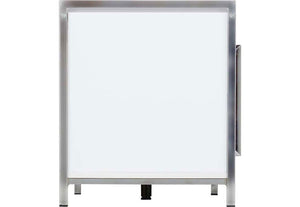 Seconique Charisma Grey & White Gloss w/Chrome 2 Door 2 Open Shelf TV Unit (6080921993390)