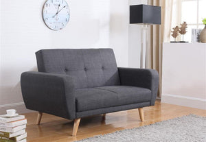 Birlea Farrow Grey Large and Medium Upholstered Fabric Sofa Bed (5600666812582)
