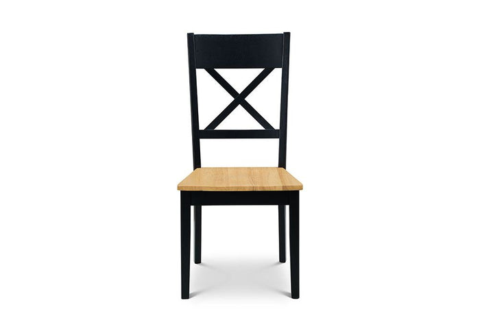 OSD Hockley Solid Wood Black and Oak Dining Chair