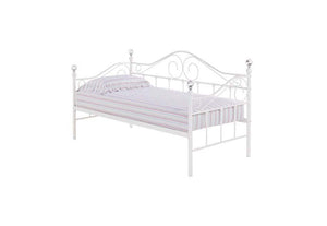 LPD Furniture Florence Black & White Metal Day Bed w/ 3FT Cool Touch Mattress (6348268470446)