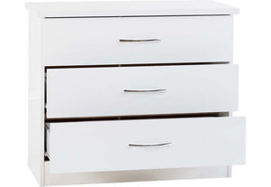 Seconique Nevada Grey, Oyster, Sonoma Oak and White 3 Drawer Chest (5774986772646)