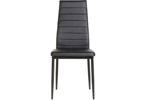 Seconique Abbey Black Grey and White Faux Leather High Back Dining Chairs (5733567168678)