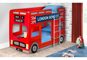 Julian Bowen London Red High Gloss Bunk Bed (5638986334374)