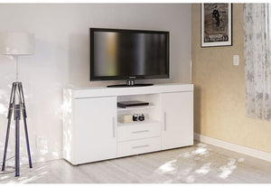 Birlea Edgeware Black Walnut &Black White White & Grey 2 Door 2 Drawer Sideboard (5600650068134)