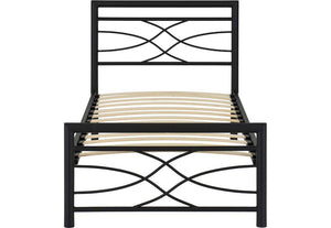 Seconique Kelly Black Metal Bed 3FT Single - 90cm 4FT6 Double - 135cm (5674849796262)