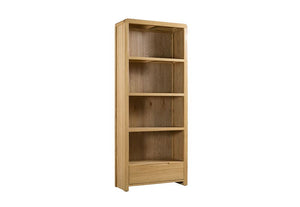 Julian Bowen Curve Waxed Oak 4 Shelf Bookcase (5805850132646)