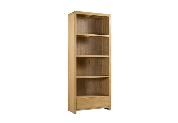 Julian Bowen Curve Waxed Oak 4 Shelf Bookcase
