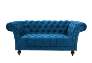 Birlea Chester 2 Seater 3 Seater Green,Grey and Midnight Blue Upholstered Sofa (5600596557990)