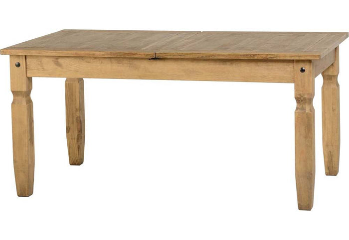 Seconique Corona Distressed Waxed Pine Extending Dining Table