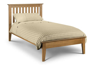 Julian Bowen Salerno Oak,Ivory & Oak, Ivory Wooden Bed Single 4FT6 Double King (5644983500966)