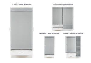 OSD Nevada White Gloss Wardrobe (7582013784238)