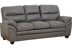 Seconique Capri Black, Charcoal and Grey Faux Leather 3 Seater & 2 Seater (5741454688422)