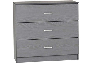 Seconique Felix Grey 3 Drawer Chest (5727974457510)