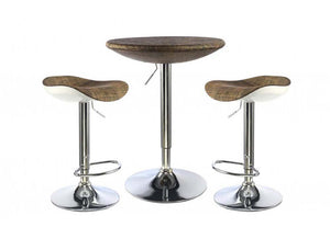 Heartlands Ripley Chrome with Brown Textilene Top Bar Table (7484200943790)